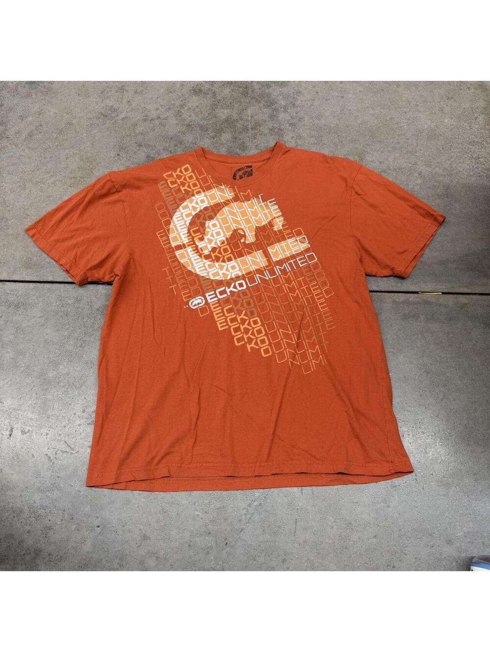 vintage ecko unlimited orange rhino shirt size xl